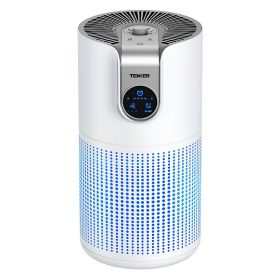 TENKER M03 Air Purifier White for Home Large Room HEPA Air Purifier for Bedroom Pets Kitchen, Air Filter Cleaner for Smoke Pollen Dust Dander Odo