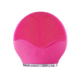 Electric waterproof silicone cleansing instrument (Option: Red)